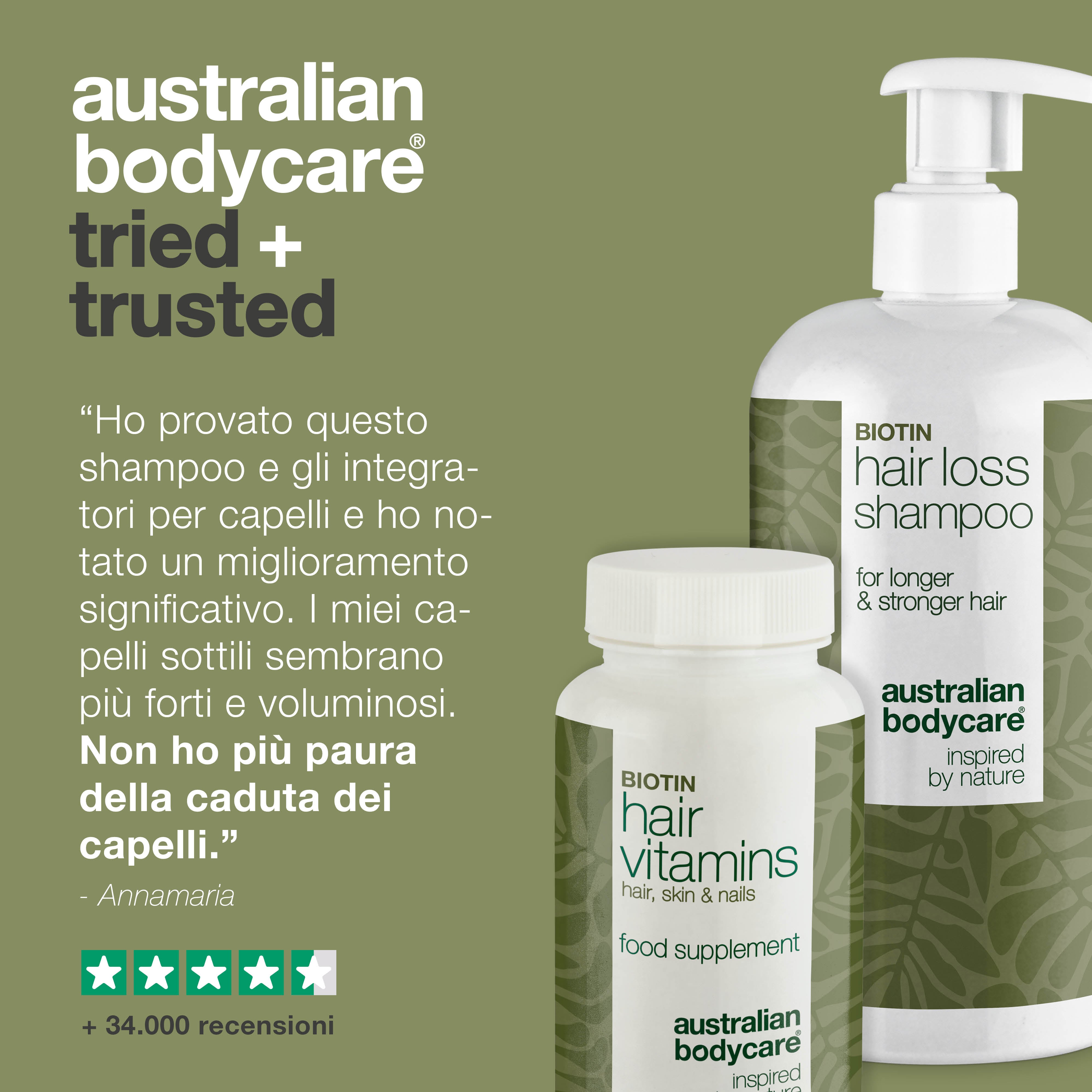 Shampoo anticaduta e integratori per capelli — Prodotti per la cura quotidiana dei capelli sottili e deboli