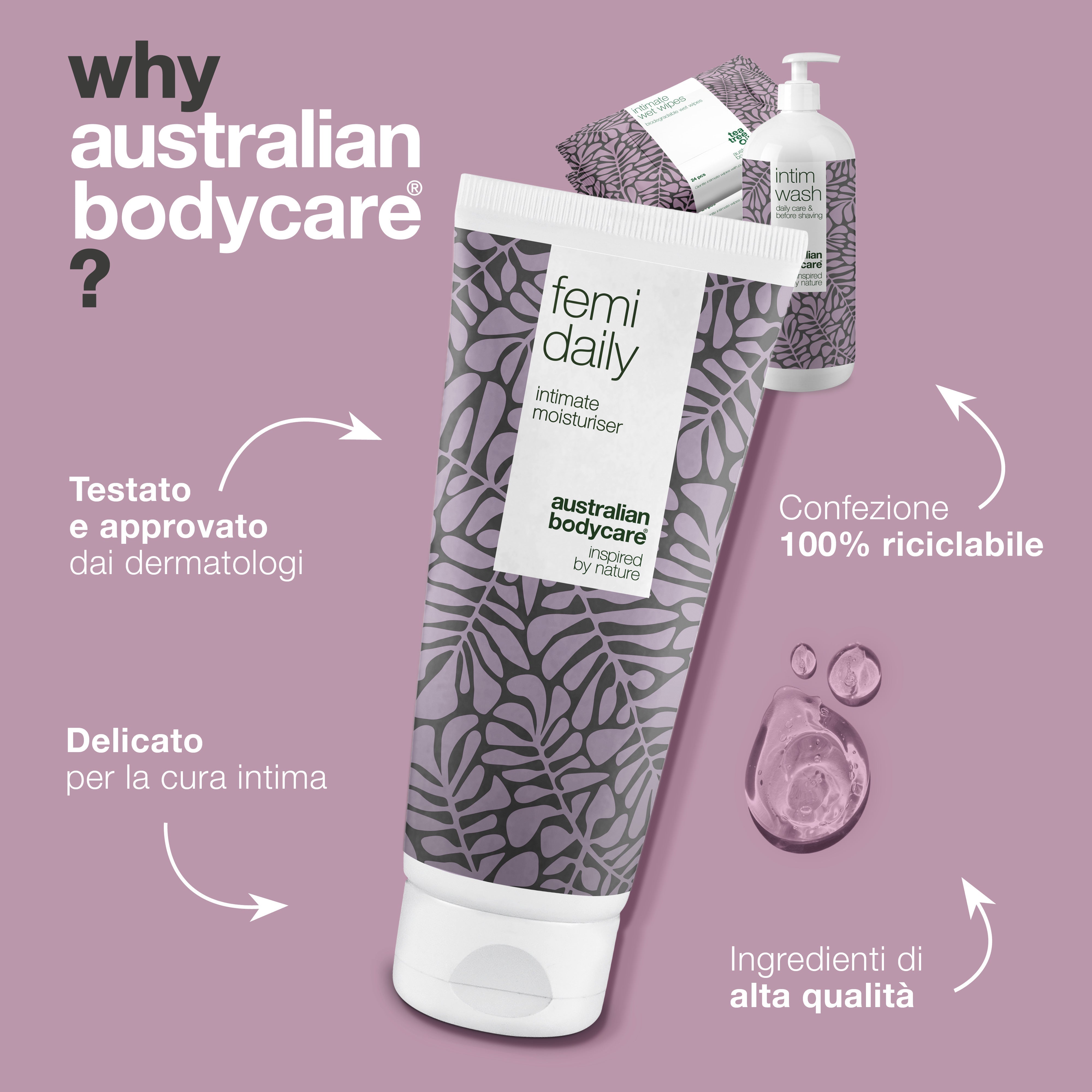 Kit per la cura intima XL — Prodotti intimi per prurito, bruciore, secchezza e irritazione vaginale
