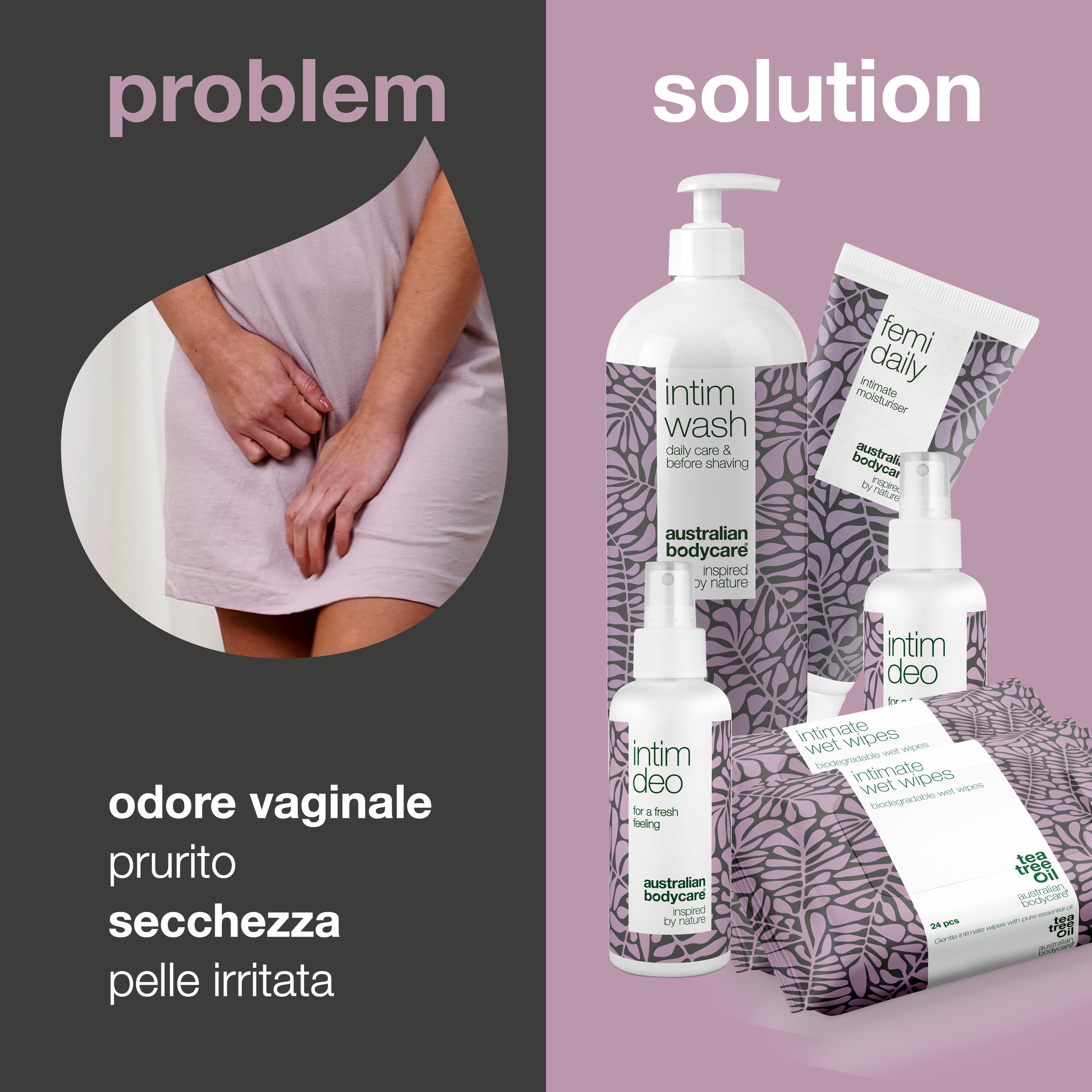 Kit per odori vaginali XL: prodotti per l'igiene intima contro gli odori vaginali indesiderati