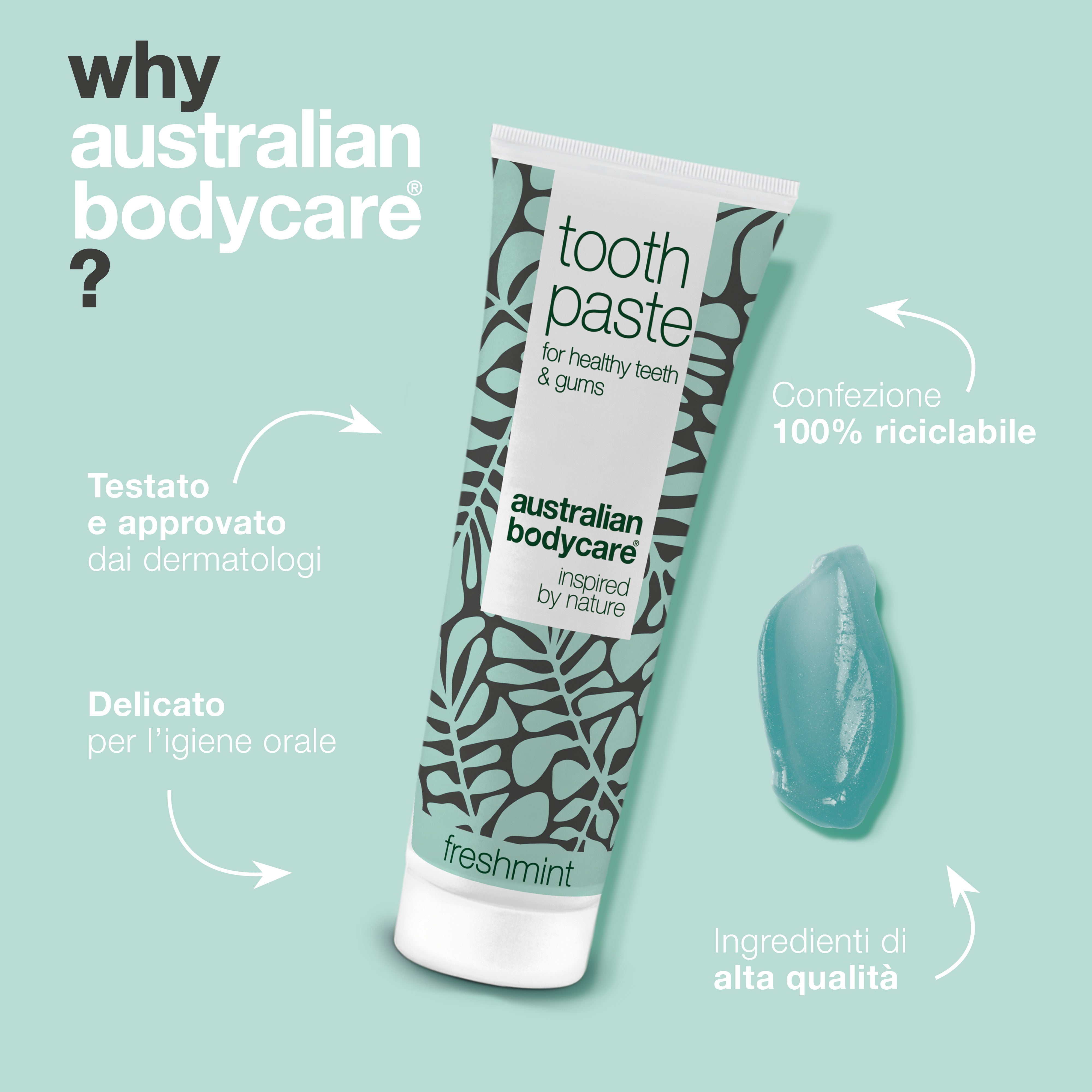 Dentifricio per la cura del tartaro: controllo efficace del tartaro con ingredienti naturali
