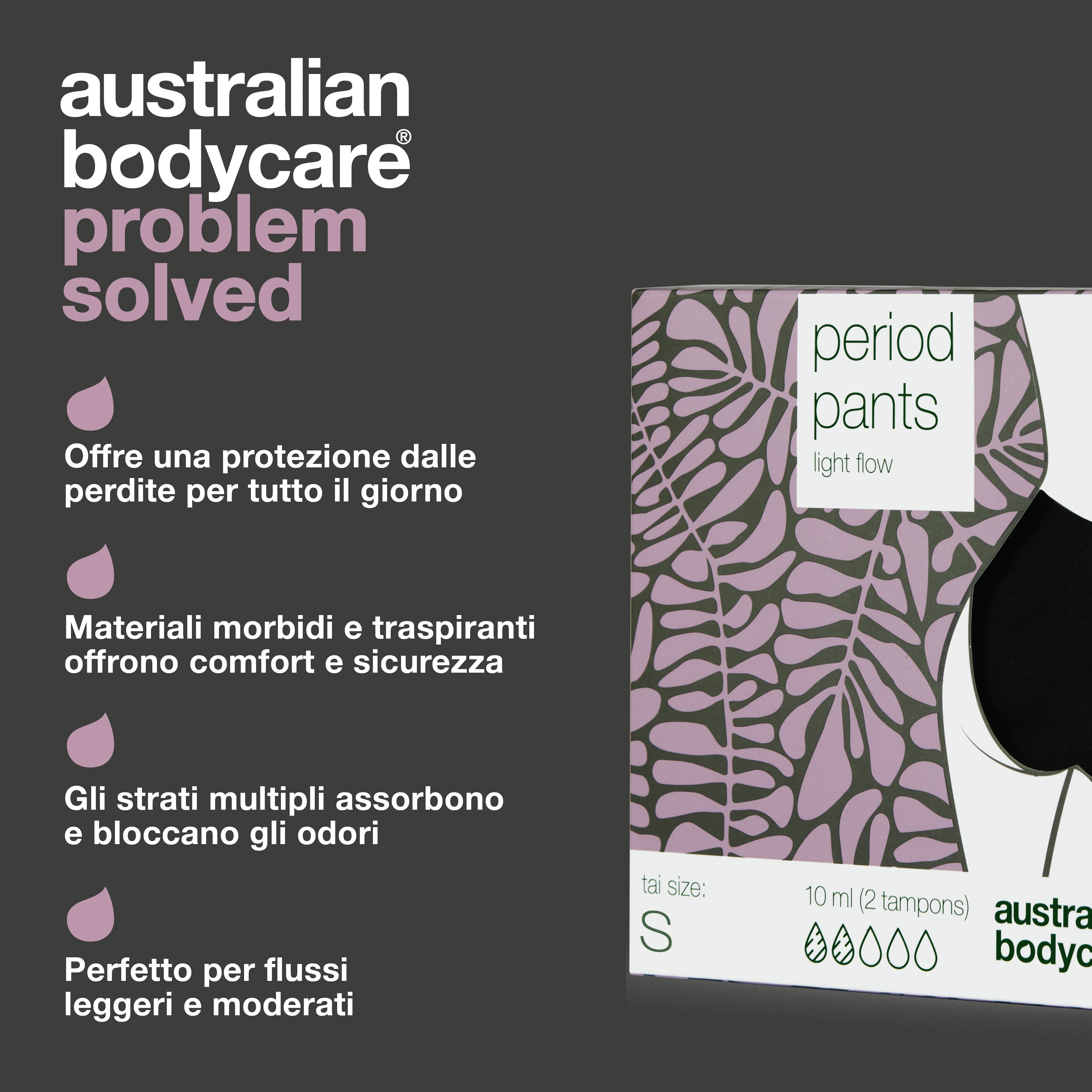 mutandine assorbenti mestruali e incontinenza con tasche Letitflow mutandine assorbenti mestruali e incontinenza con tasche Letitflow
