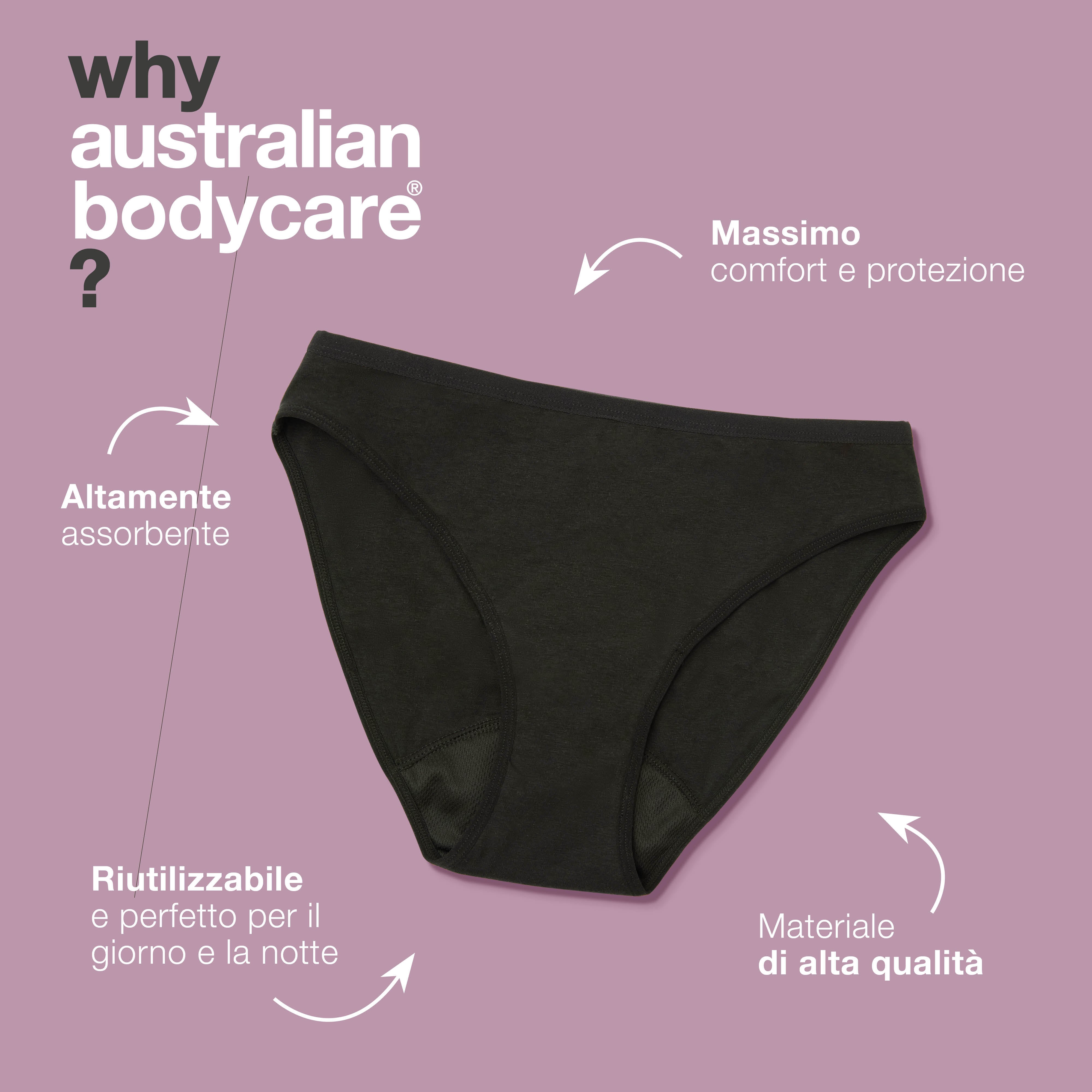 Intimo mestruale – Dì addio ad assorbenti e tamponi – Prova la biancheria intima mestruale per il massimo comfort e protezione. Riutilizzabile e perfetto per il giorno o la notte. Rimani asciutto e senza preoccupazioni.