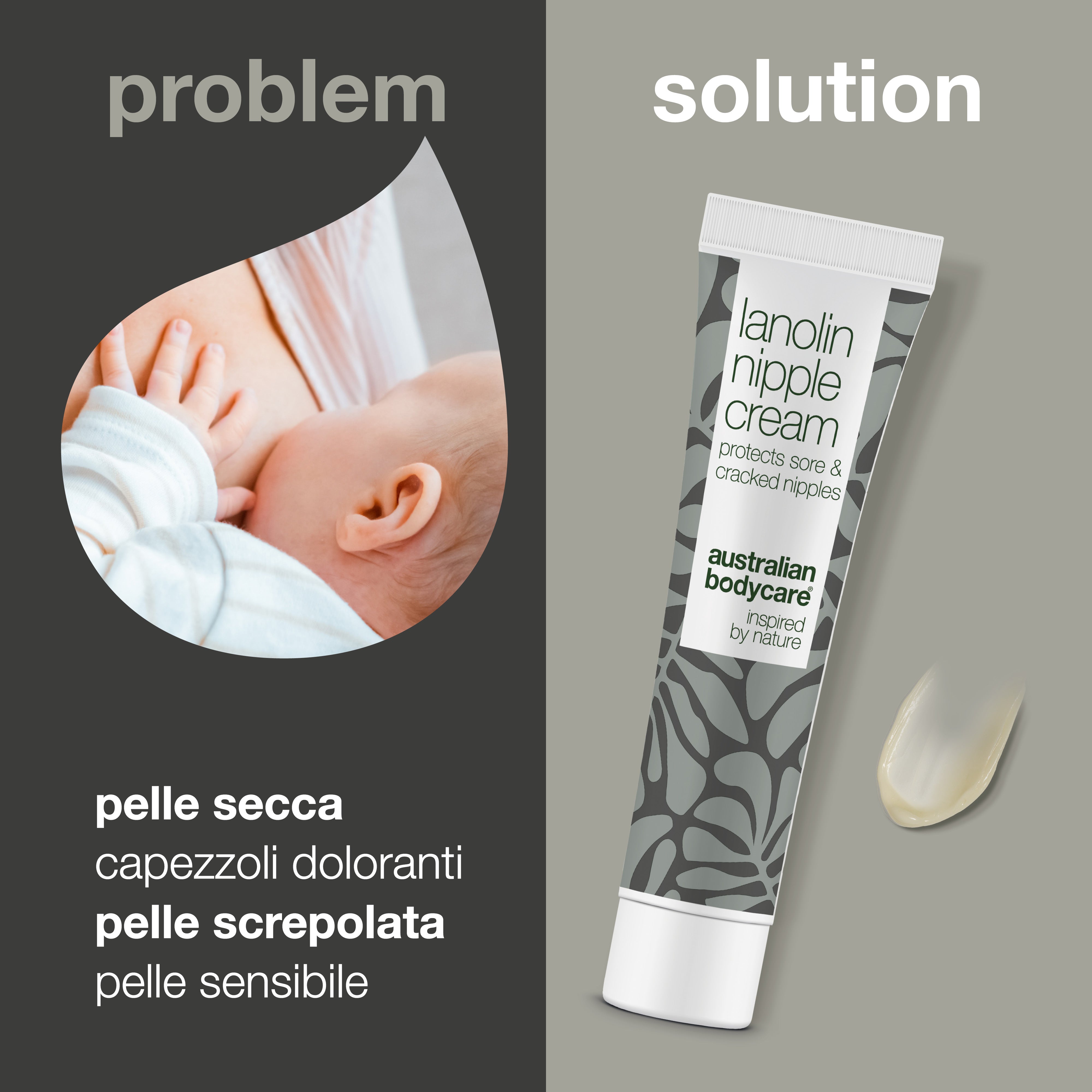 Crema per Capezzoli alla Lanolina per Pelle Secca e Sensibile