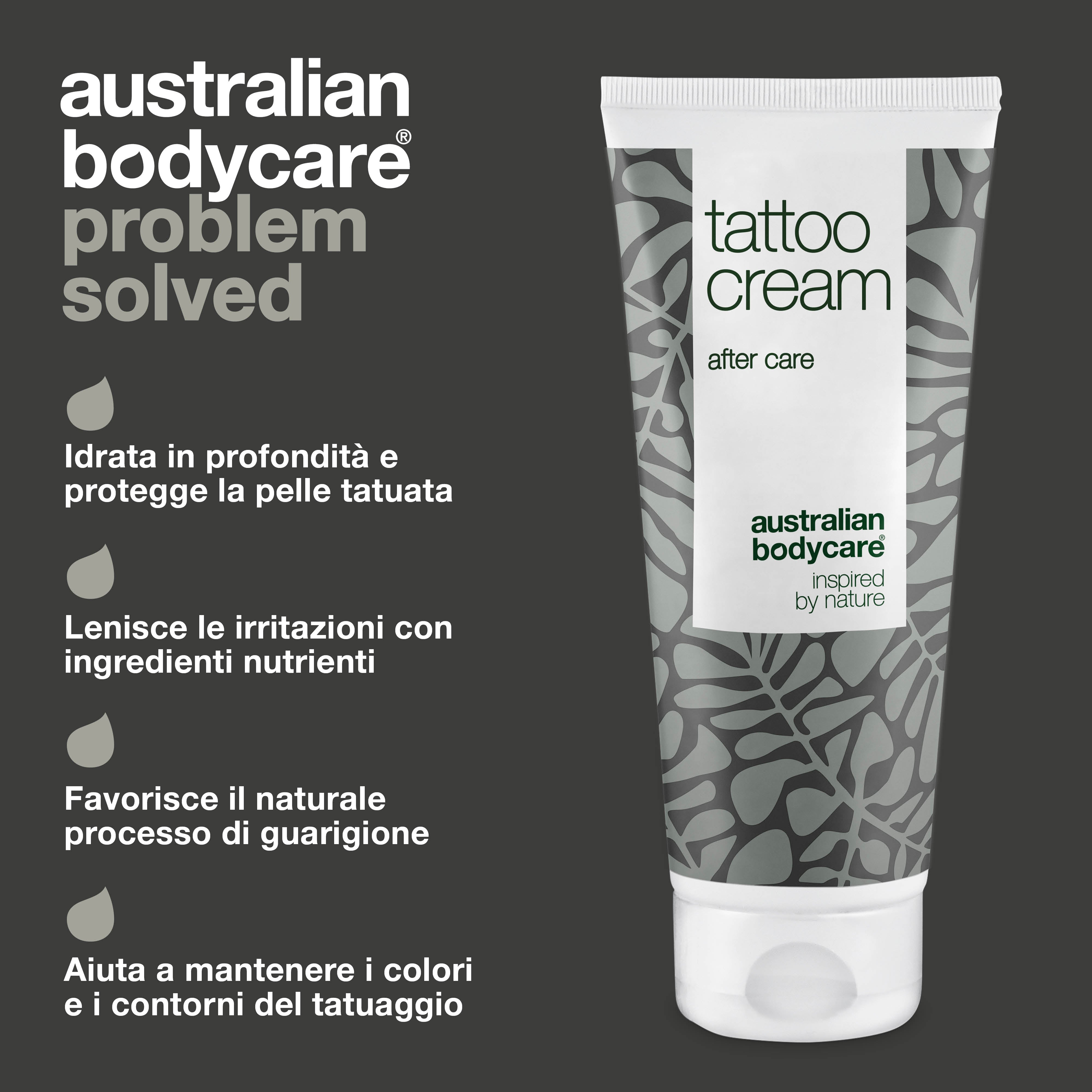 Crema per tatuaggi - Lenisce, idrata e preserva il colore - La crema per tatuaggi con pantenolo e olio di ricino idrata, protegge e nutre i tatuaggi. Mantiene i colori vibranti e la pelle morbida.