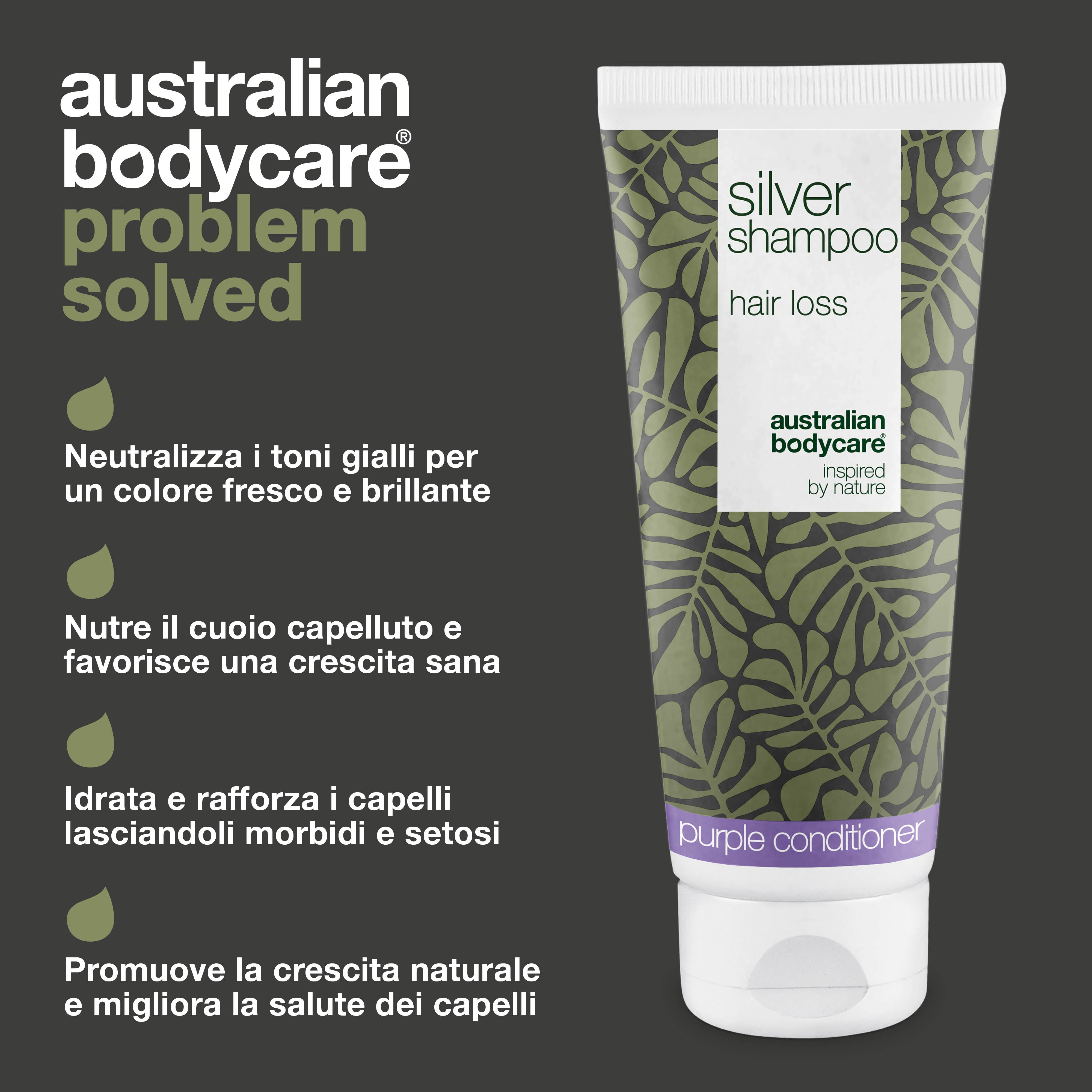 Silver Shampoo – Promuove la crescita e ravviva il colore – Neutralizza i toni gialli con Silver Shampoo. Nutre i capelli e sostiene il vibrante colore biondo o grigio.
