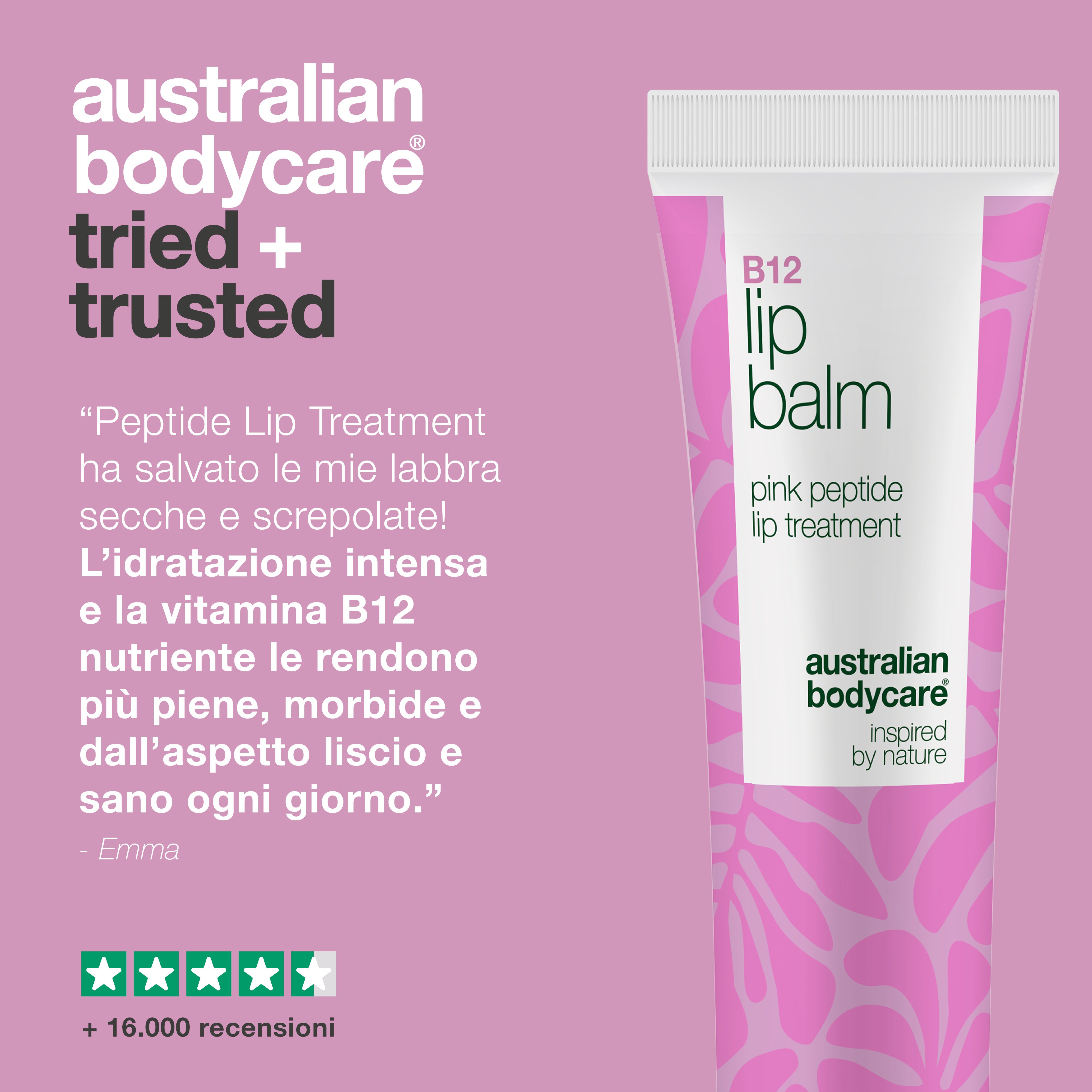 Balsamo per labbra con B12 – Umidità nutriente per labbra carnose – Ottieni labbra morbide e carnose con il balsamo per labbra B12. Idrata intensamente, leviga le linee sottili e previene la secchezza: perfetto per la cura quotidiana!