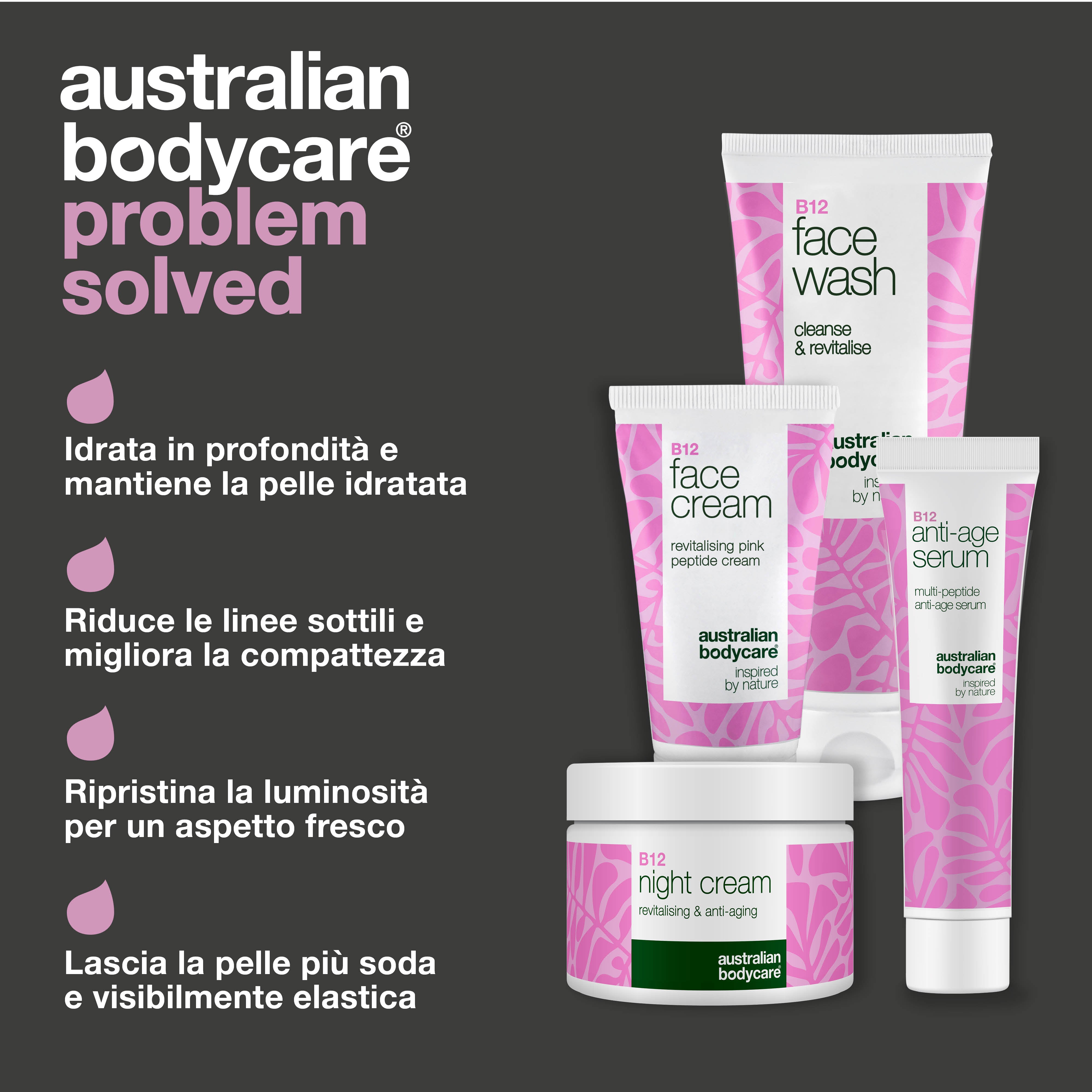 Set antietà B12 per pelli mature – Idratante e rassodante — Set curativo B12 per pelli mature. Idrata, rassoda e leviga la struttura della pelle.