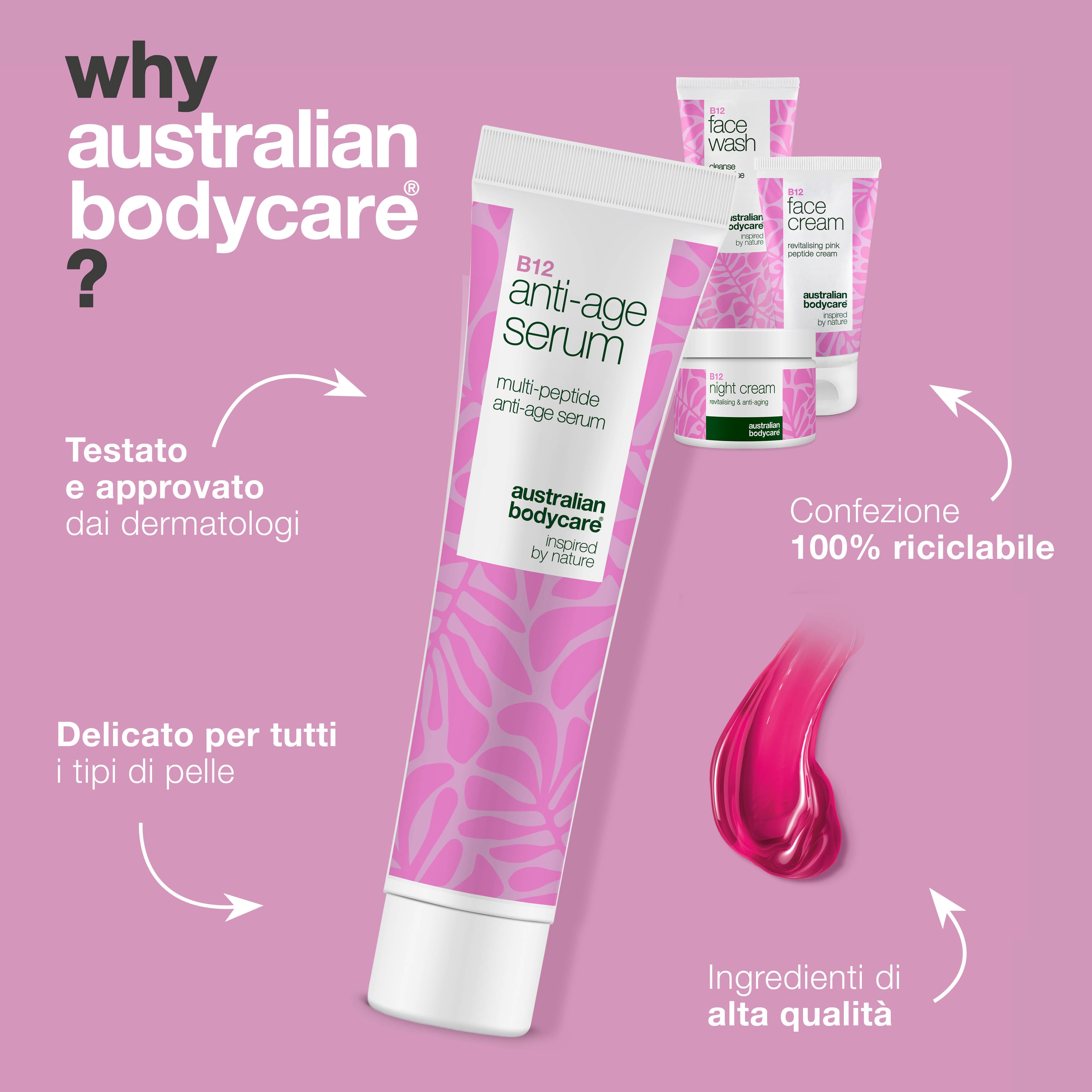 Set antietà B12 per pelli mature – Idratante e rassodante — Set curativo B12 per pelli mature. Idrata, rassoda e leviga la struttura della pelle.