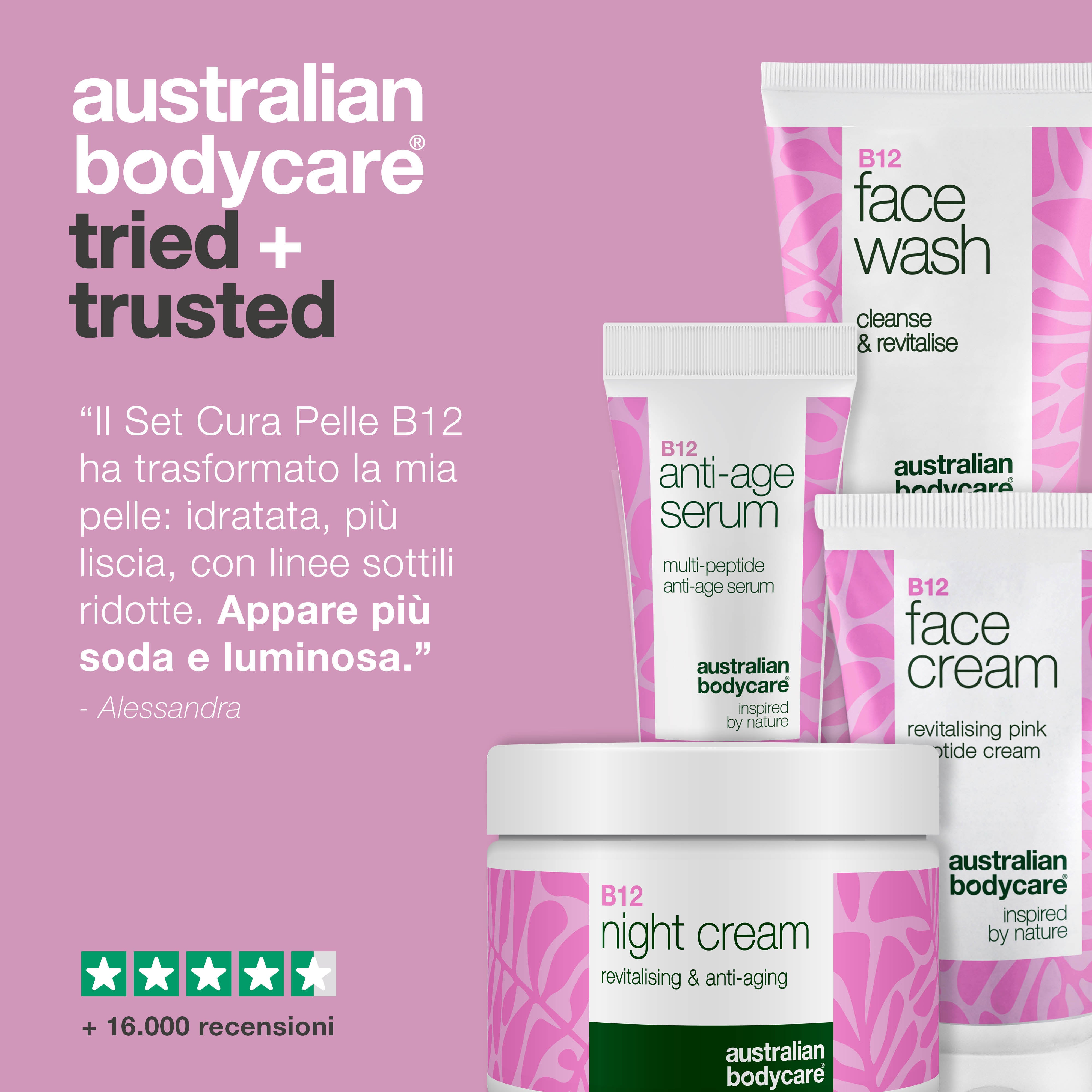 Set antietà B12 per pelli mature – Idratante e rassodante — Set curativo B12 per pelli mature. Idrata, rassoda e leviga la struttura della pelle.
