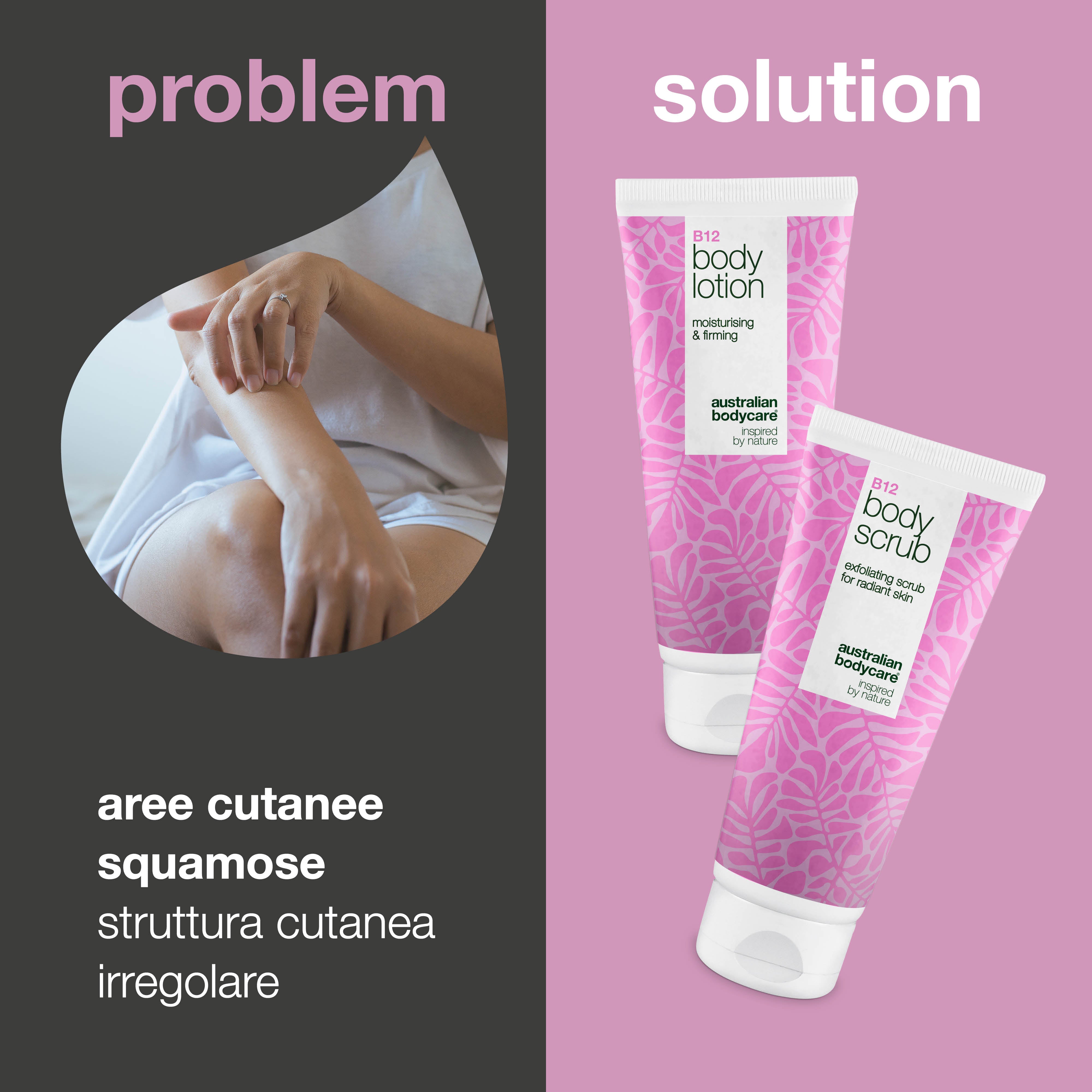 Set di cura della pelle B12 per pelle secca – Esfoliazione & idratazione profonda — Scrub corpo e lozione B12 idratanti per pelle secca e sensibile.