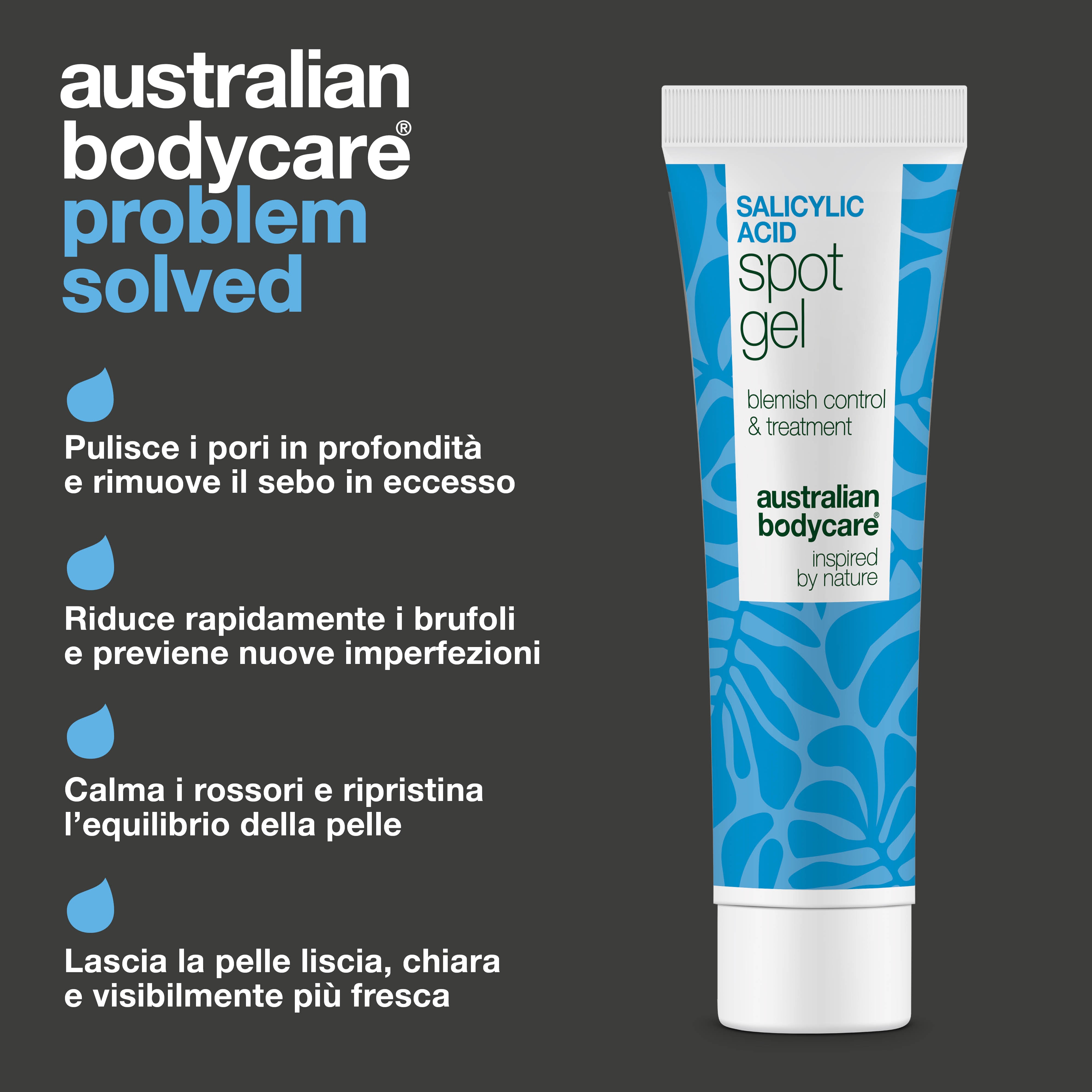 Gel spot all’acido salicilico contro brufoli, punti neri e rossori – purifica e calma la pelle
