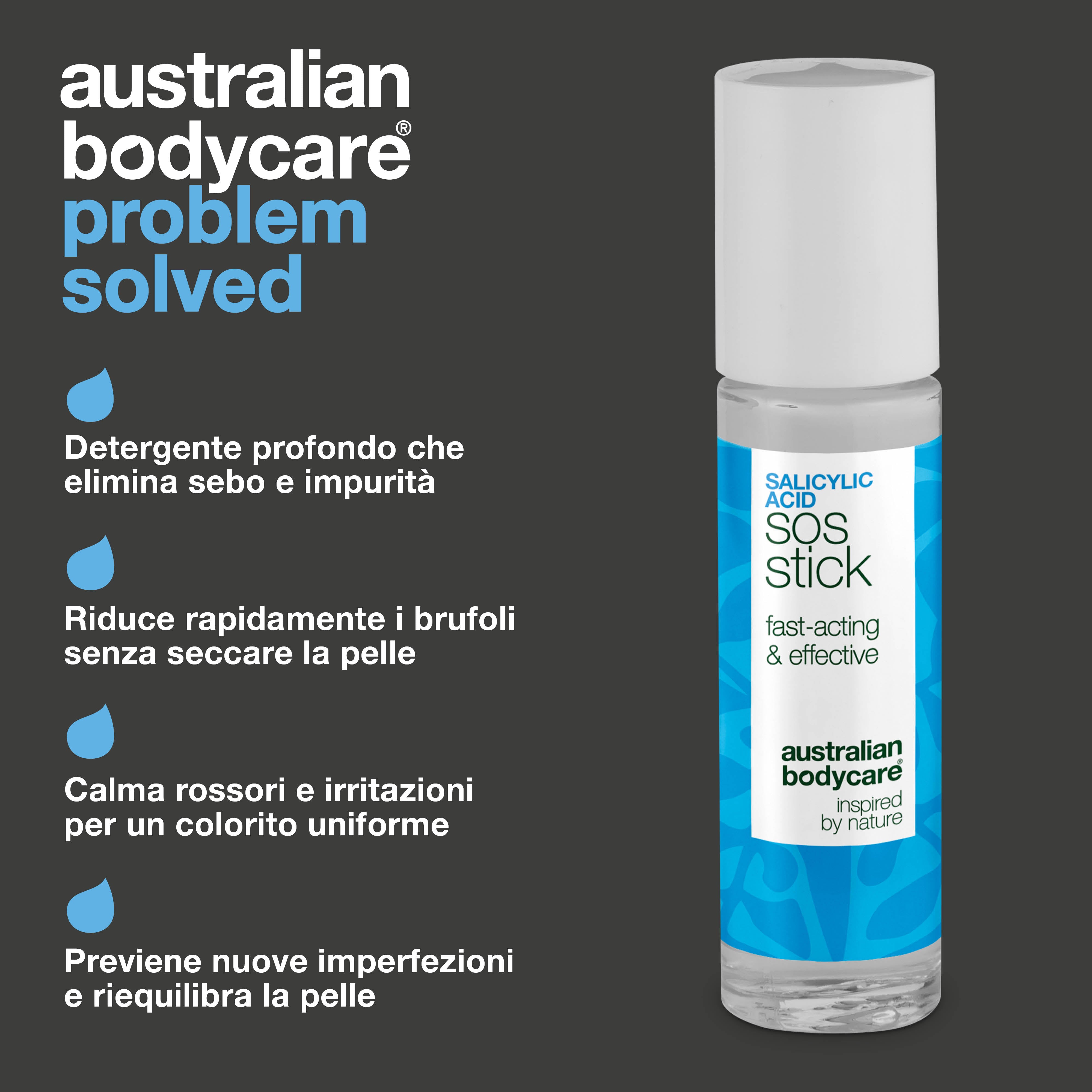 Stick SOS all’acido salicilico – riduce brufoli e rossori, purifica e riequilibra la pelle