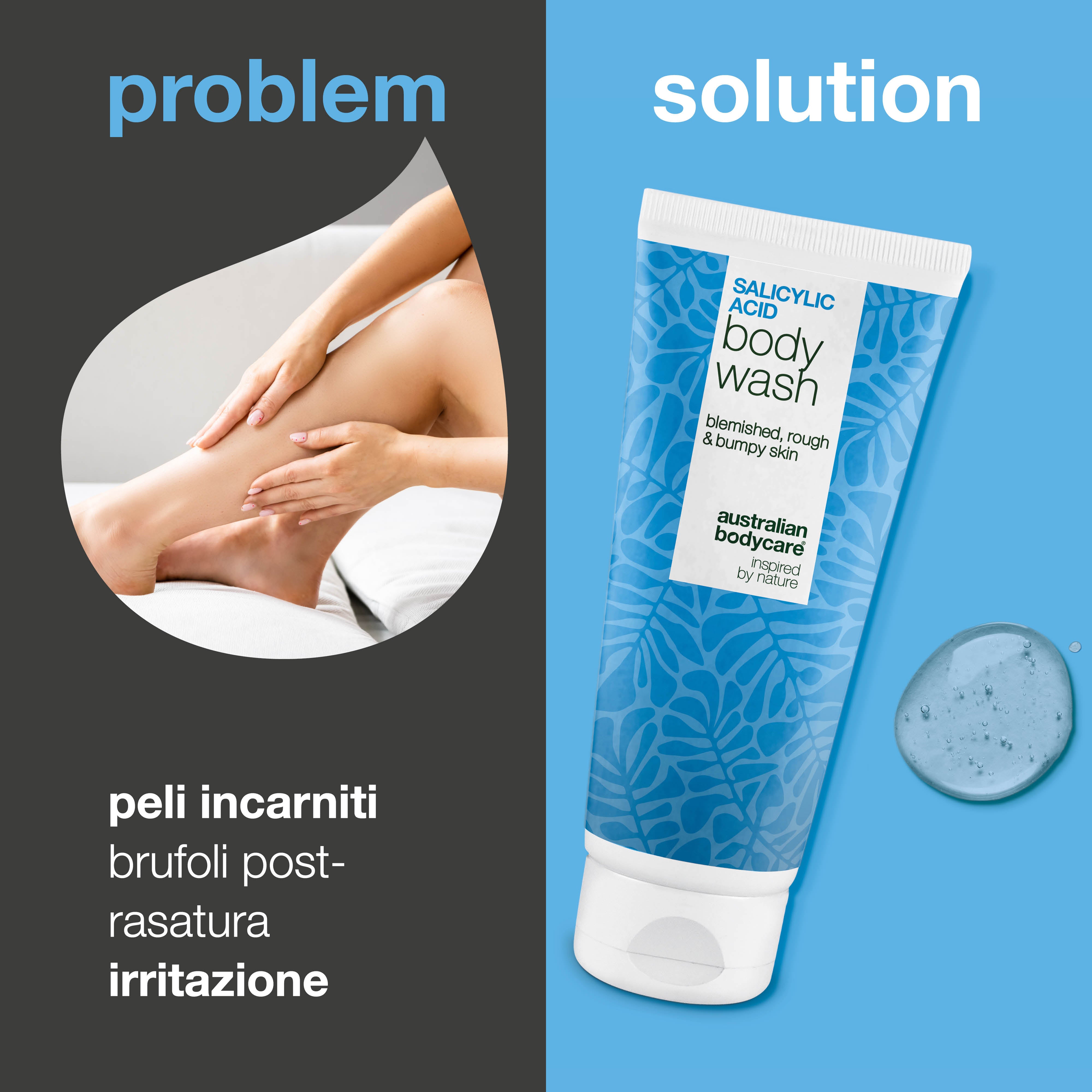 Detergente da barba all’acido salicilico – previene peli incarniti e calma la pelle dopo la rasatura