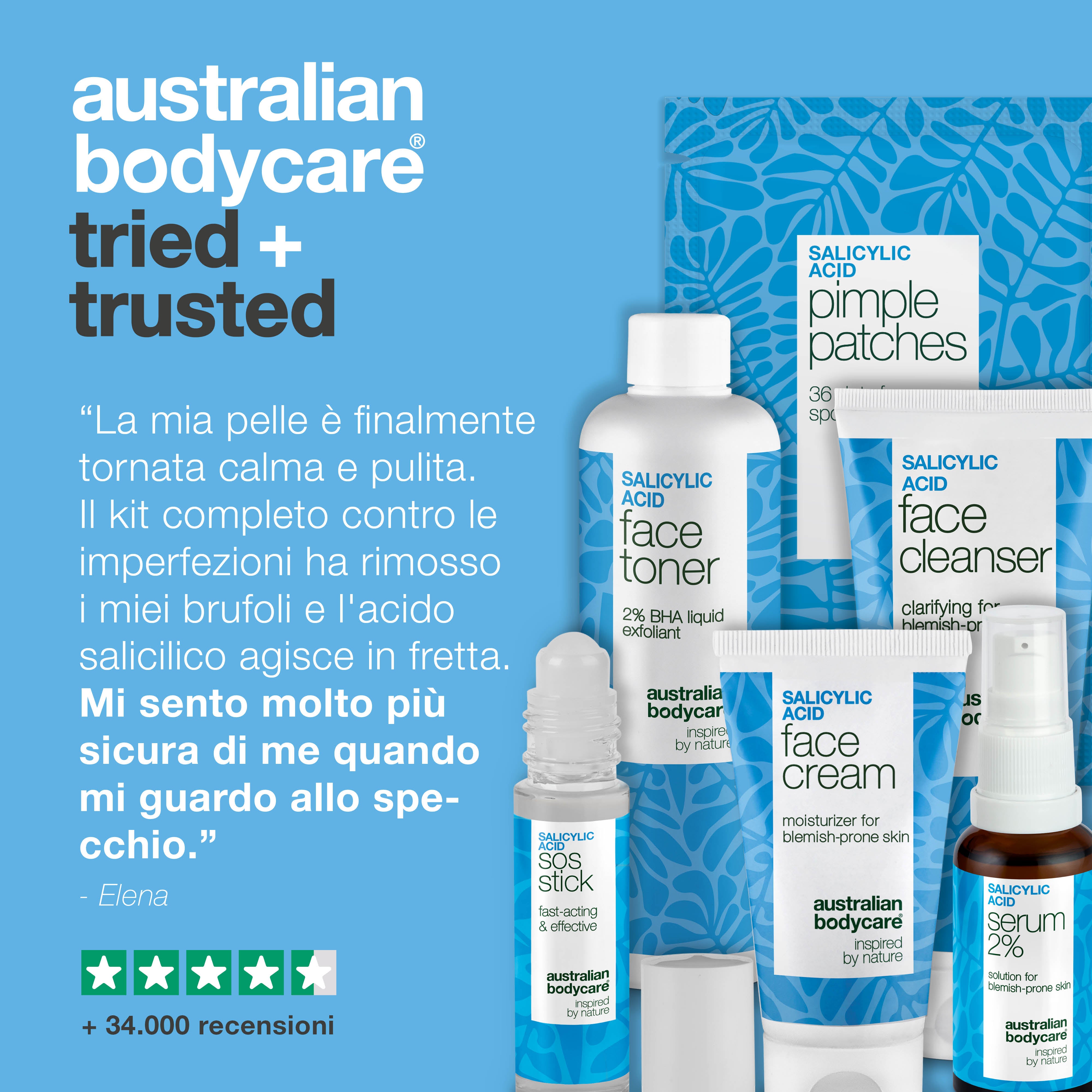 Kit contro punti neri e pori ostruiti con acido salicilico – routine purificante per una pelle liscia