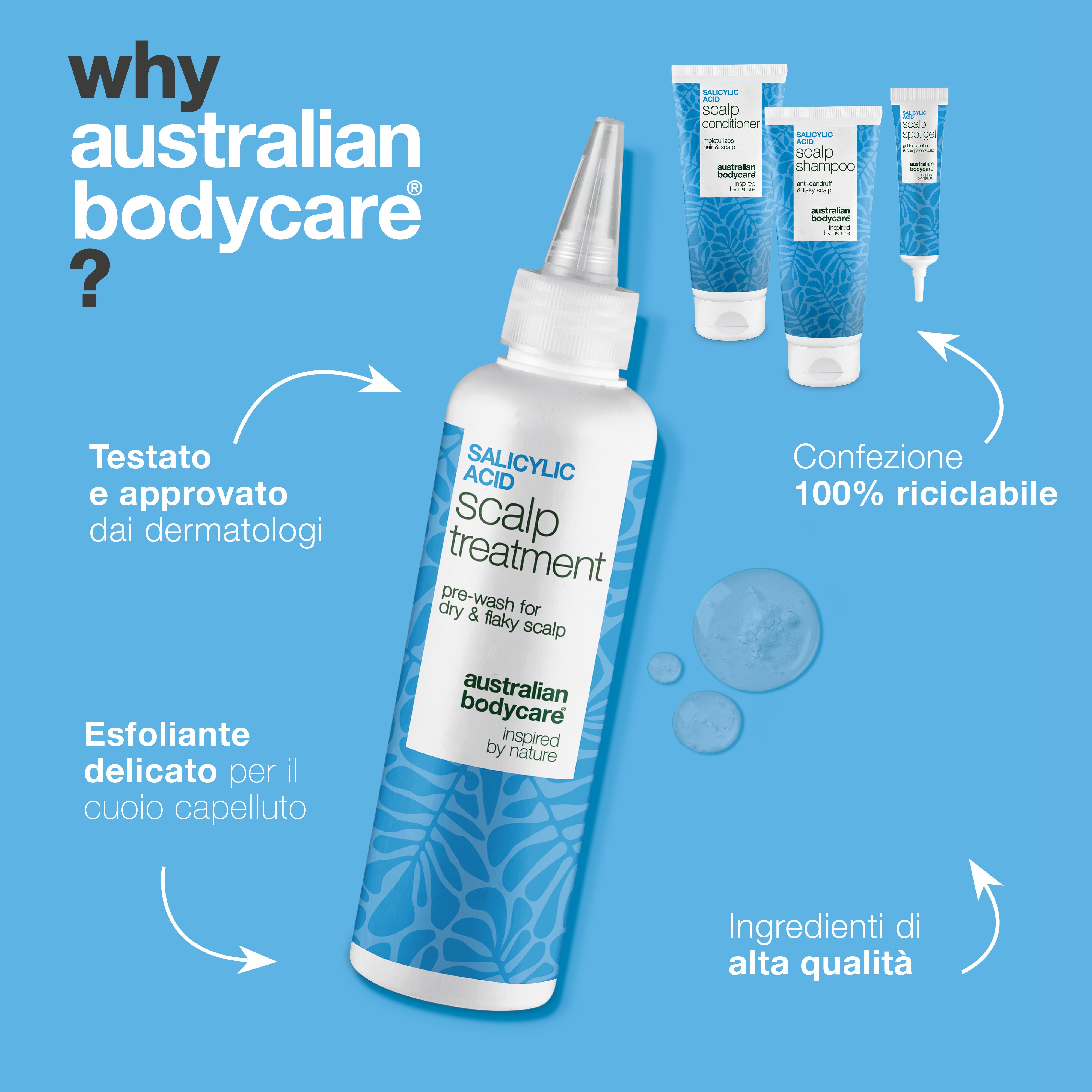 Perché Australian Bodycare: testato e approvato da dermatologi, esfoliazione delicata e confezione riciclabile