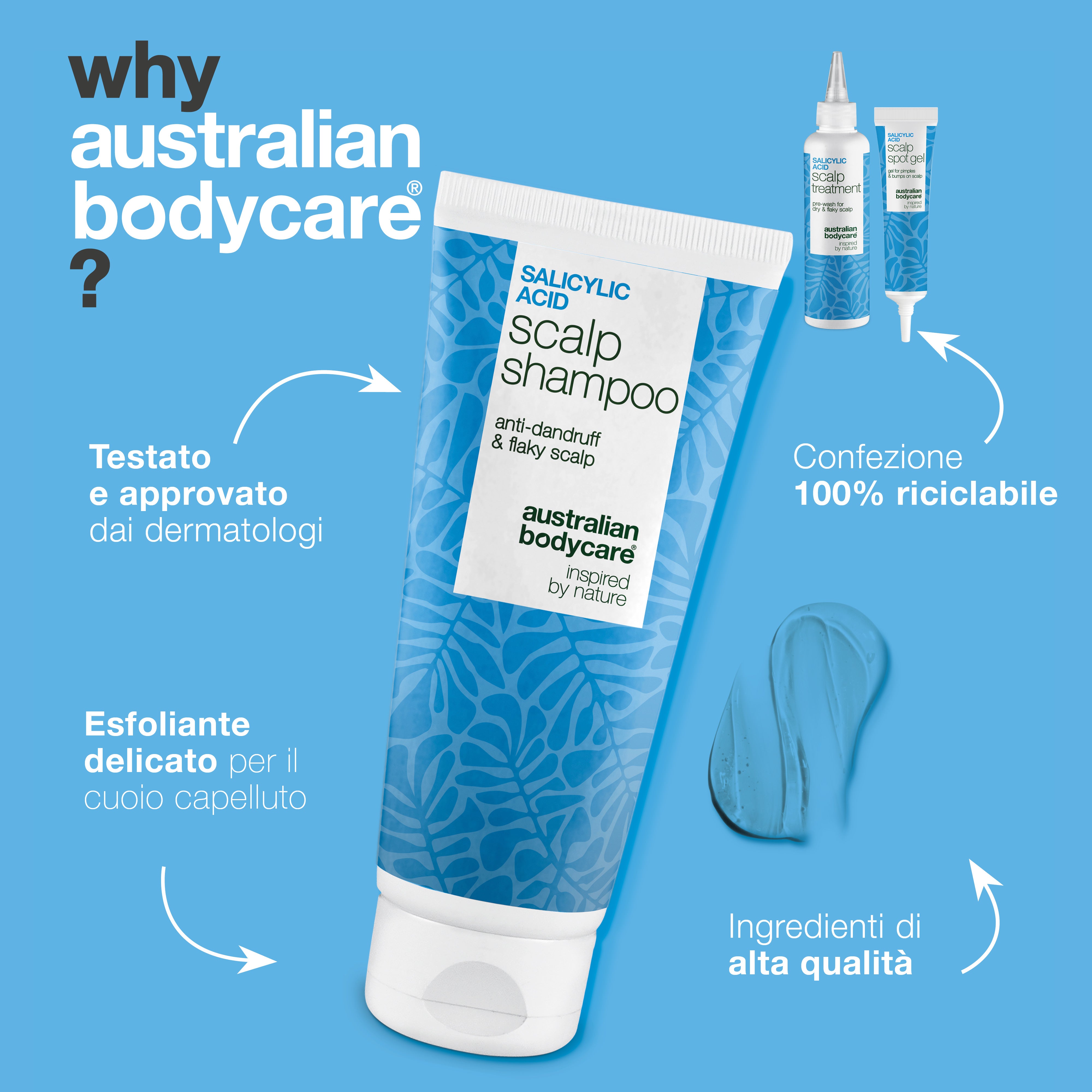 Perché Australian Bodycare: testato e approvato da dermatologi, esfoliazione delicata e confezione riciclabile