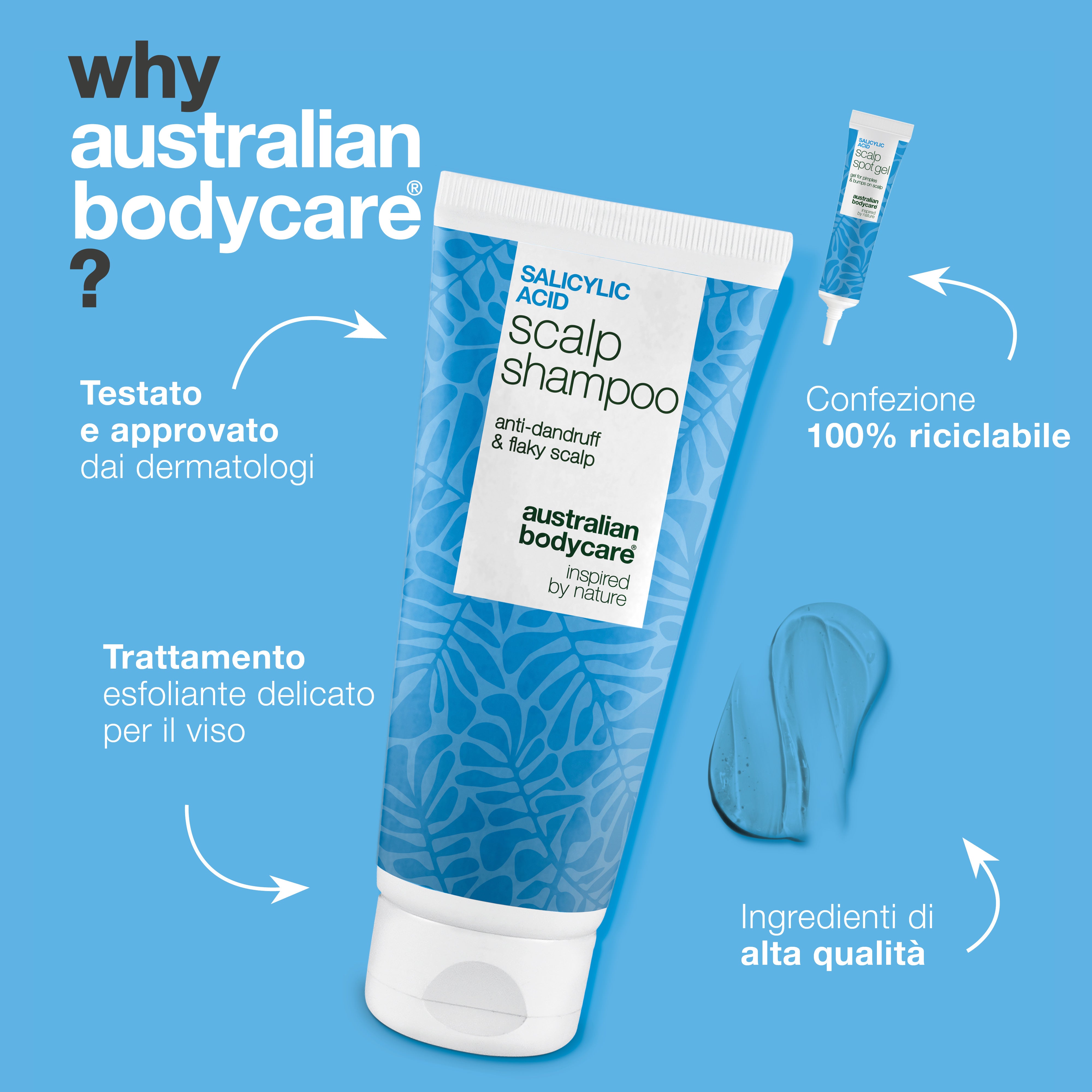 Perché Australian Bodycare: testato e approvato da dermatologi, esfoliazione delicata e confezione riciclabile