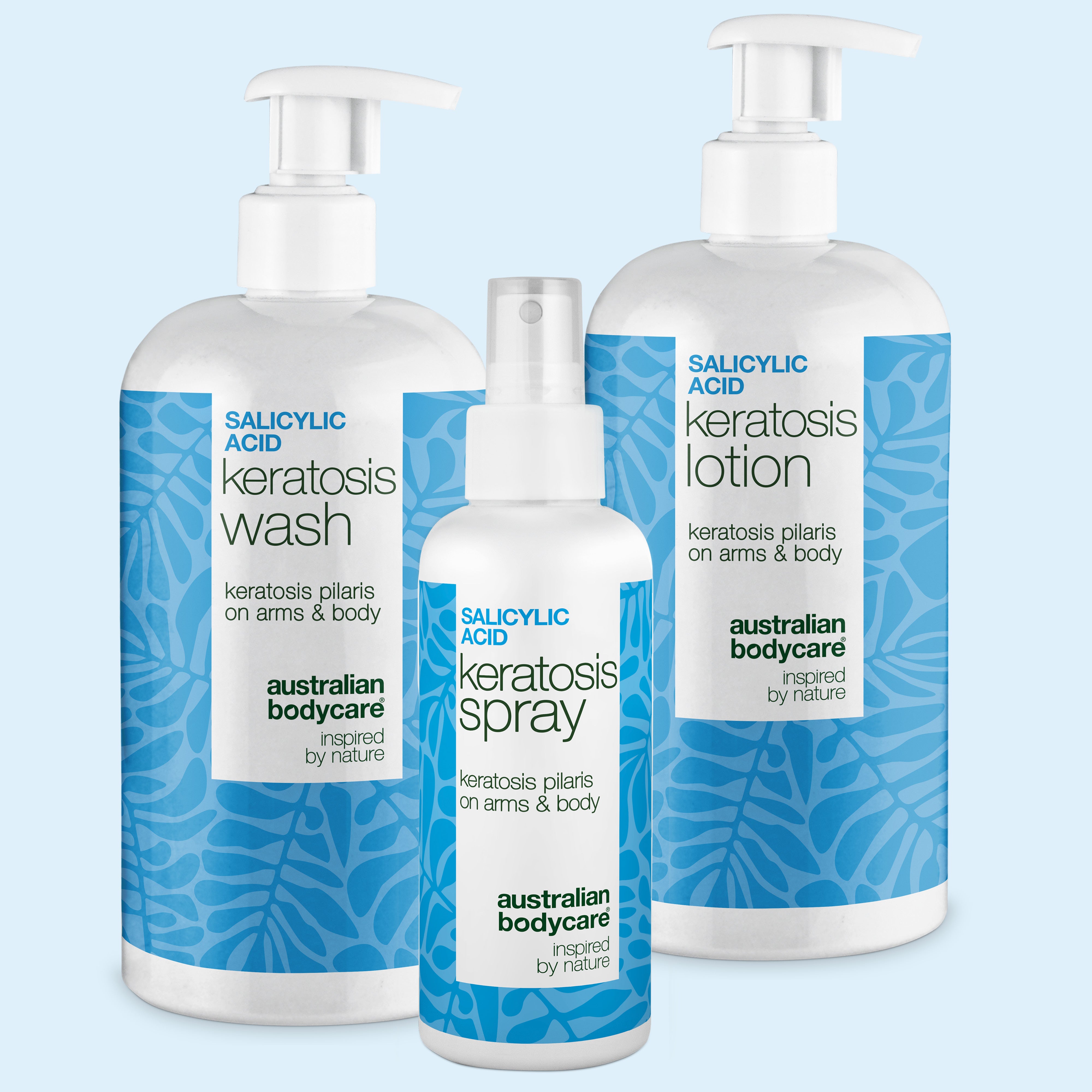Kit Cheratosi Pilare – Gel Doccia, Lozione Corpo e Spray di Australian Bodycare