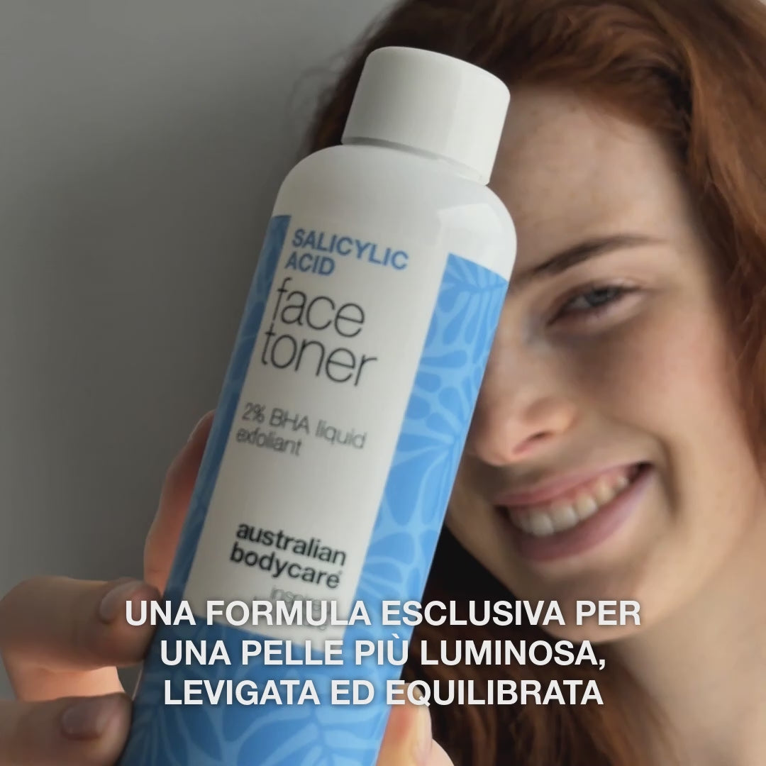 Tonico all'acido salicilico per acne e pori dilatati — Peeling all'acido salicilico purifica i pori, riduce acne e lucidità. Ideale per pelle mista o impura.