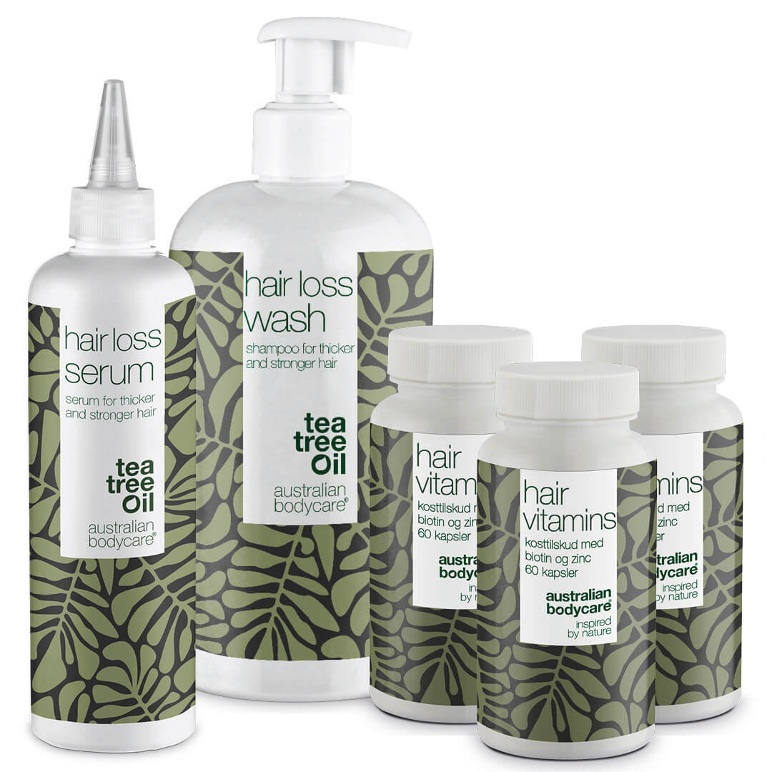 Kit XL di prodotti anticaduta con integratori, Biotina e Tea Tree Oil