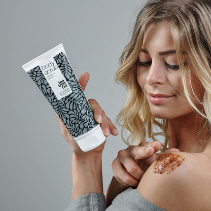 Scrub corpo per brufoli e pelle impura - Scrub per il peeling corpo con Tea Tree Oil naturale al 100%