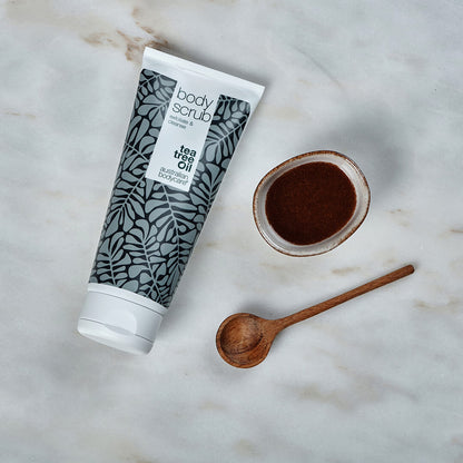 Scrub corpo per brufoli e pelle impura - Scrub per il peeling corpo con Tea Tree Oil naturale al 100%