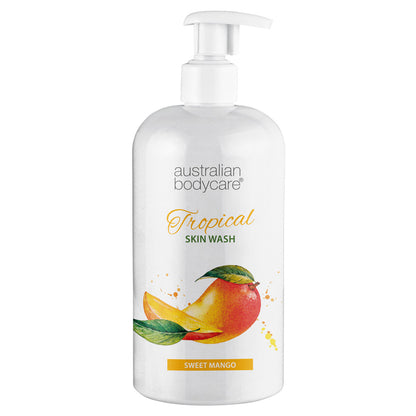 Professionale Sapone detergente corpo tropical al mango - Sapone corpo e mani con Tea Tree Oil e mango, per una pelle pulita e senza problemi