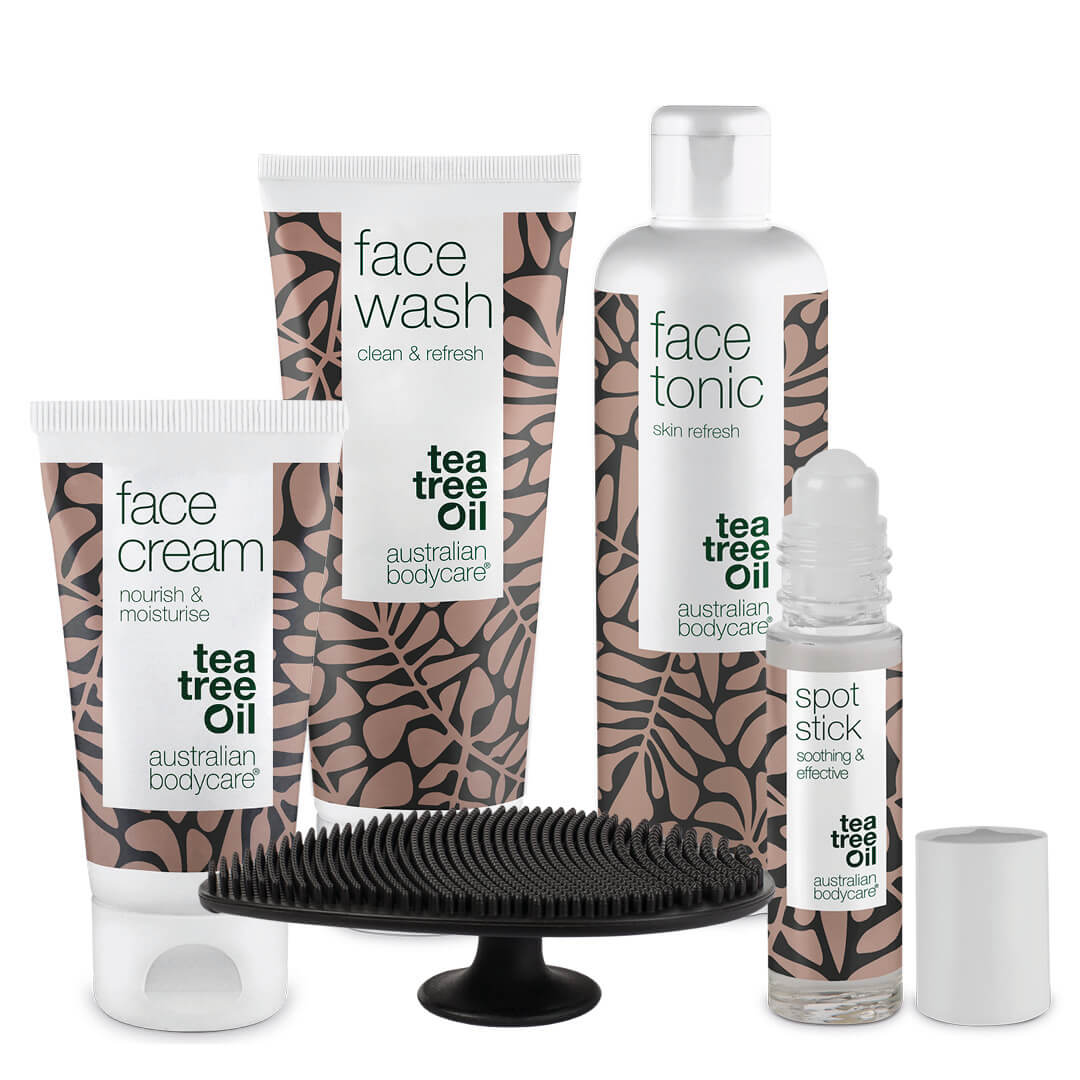 Kit pulizia viso con spazzola esfoliante - 5 prodotti per la detersione quotidiana del viso con imperfezioni e brufoli